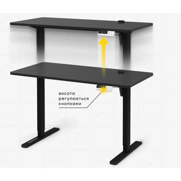 Фото - Стіл з електрорегулюванням висоти Mealux PowerDesk Energy Black (EVO-201 Energy B/B)